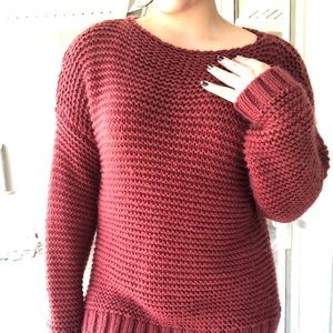 Oversized knitted sweater